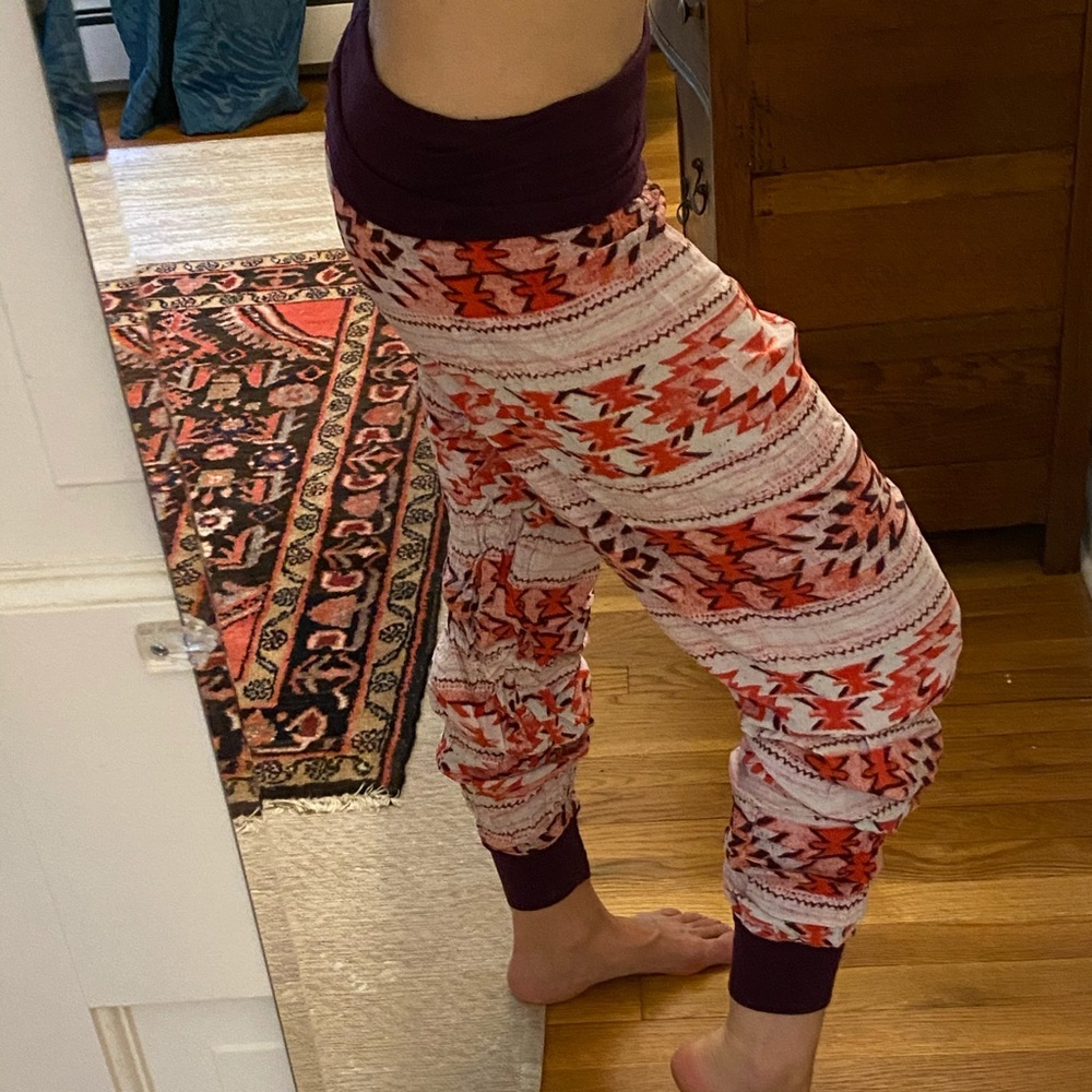 Aztec print jogger lounge pants